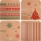 100 Pieces Christmas Kraft Treat Bags Christmas Goody Bags Kraft Holiday Paper Gift Bags Buffet Paper Bags for Christmas Party Favor,4 Styles